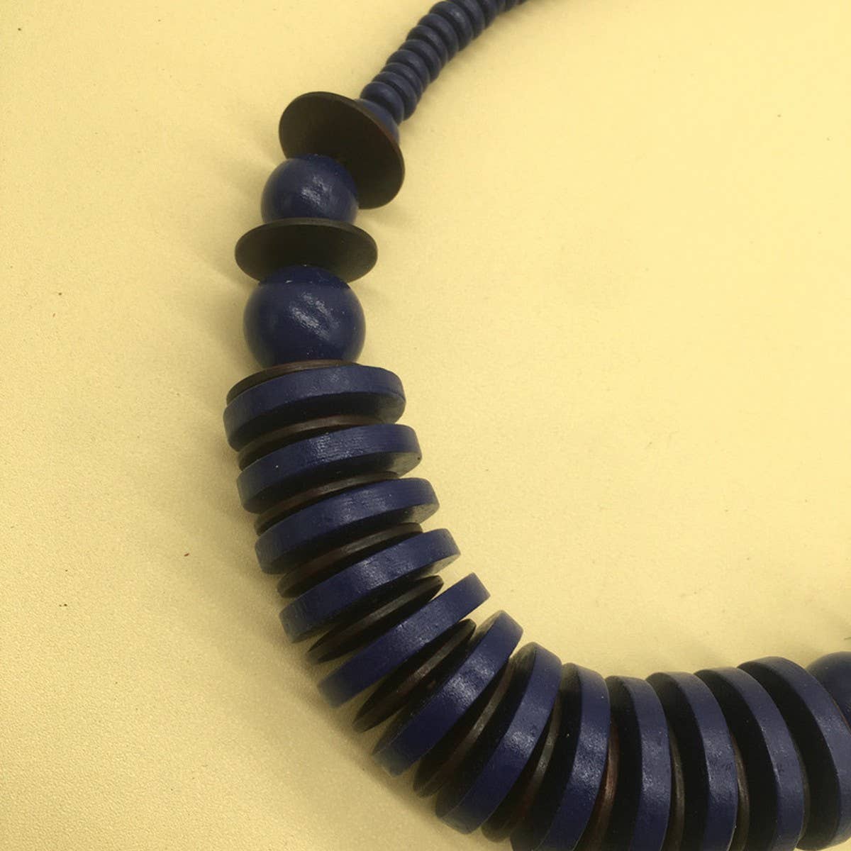 Vintage Wooden Beads Round Wooden Beads Necklace_Cwmm4730