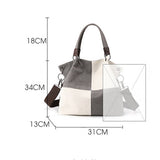 RETRO STITCHING CANVAS TOTE BAG_CWAB1256