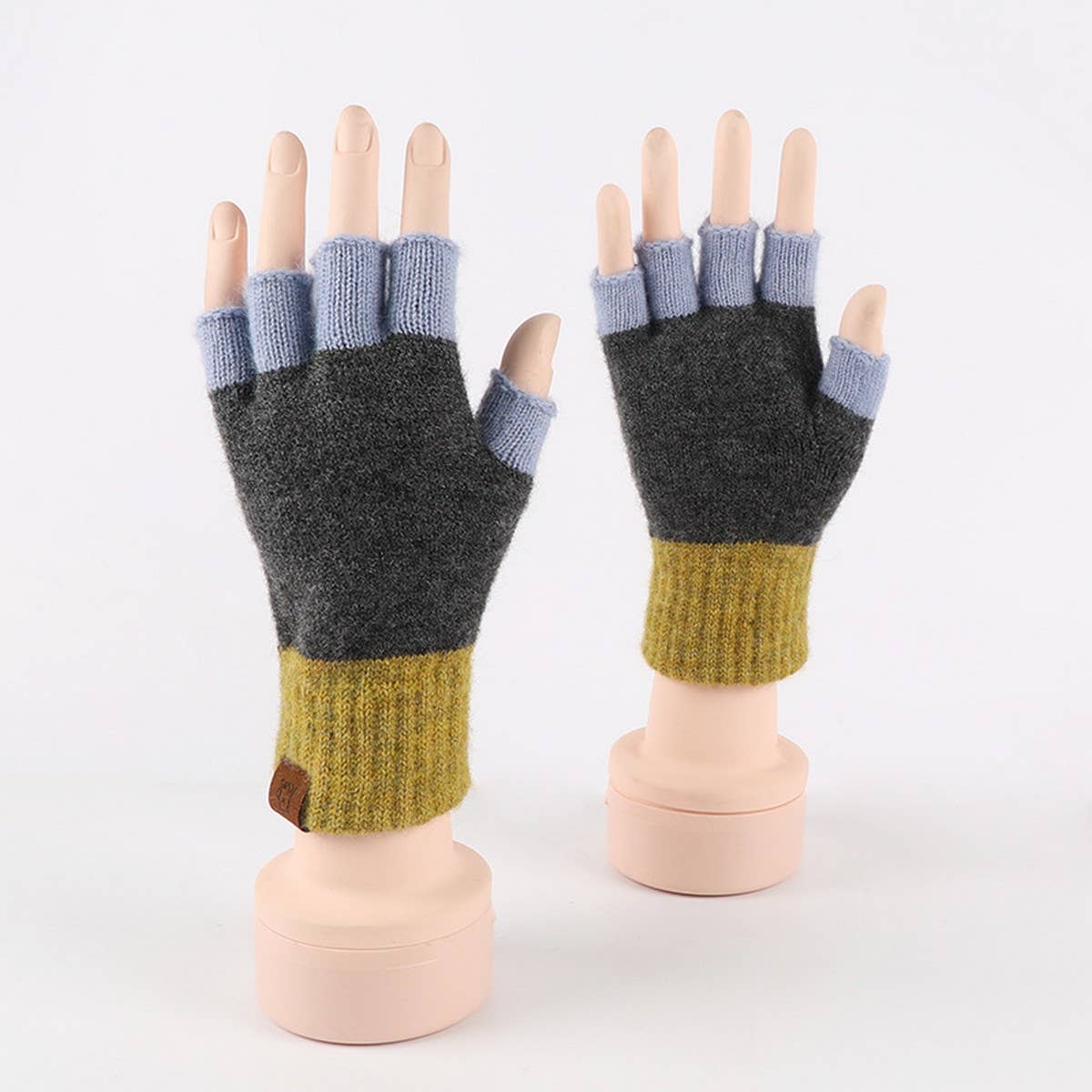 Winter Fingerless Knitted Warm Touchscreen Gloves_Cwmm2881