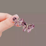 ROSE QUARTZ BUTTERFLY DUCKBILL CLIP SIDE HAIRPIN_CWAHA4696