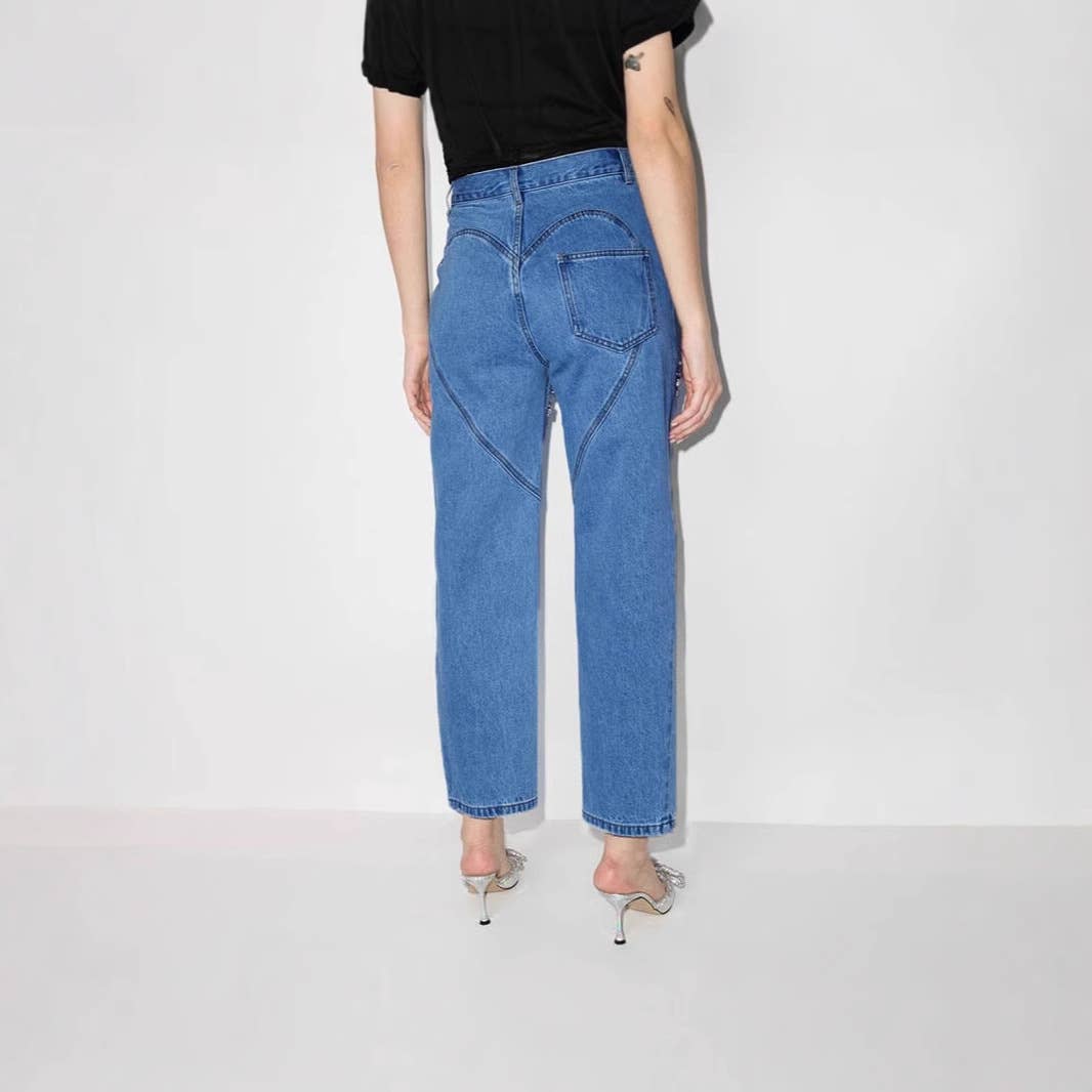Straight Leg High-Waisted Straight Leg Jeans