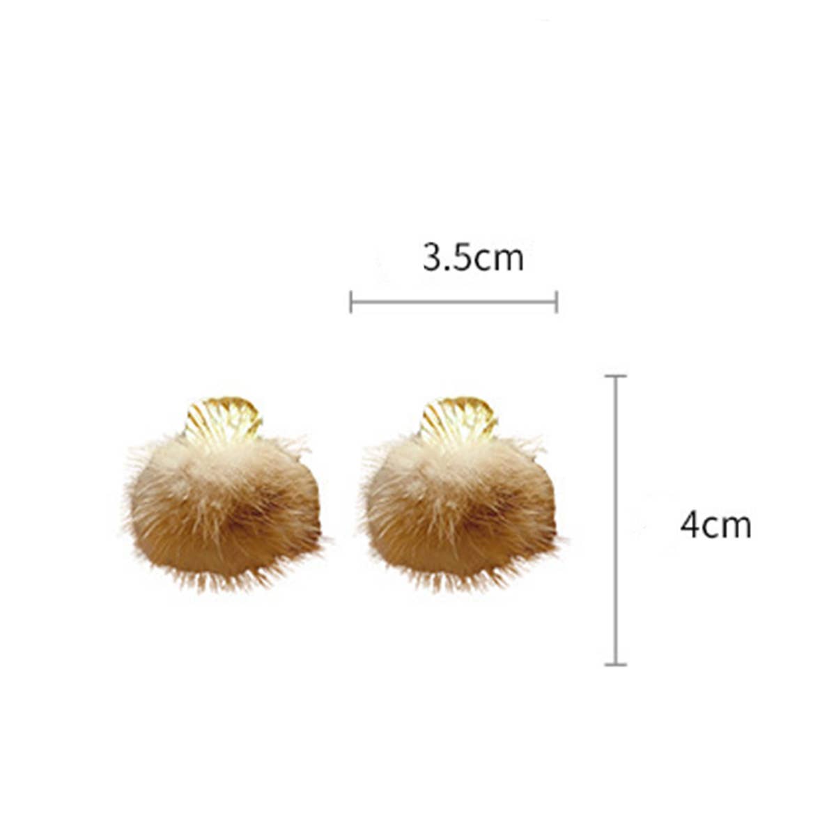 RETRO TEMPERAMENT FUR BALL CUTE EARRINGS_CWAJE2457