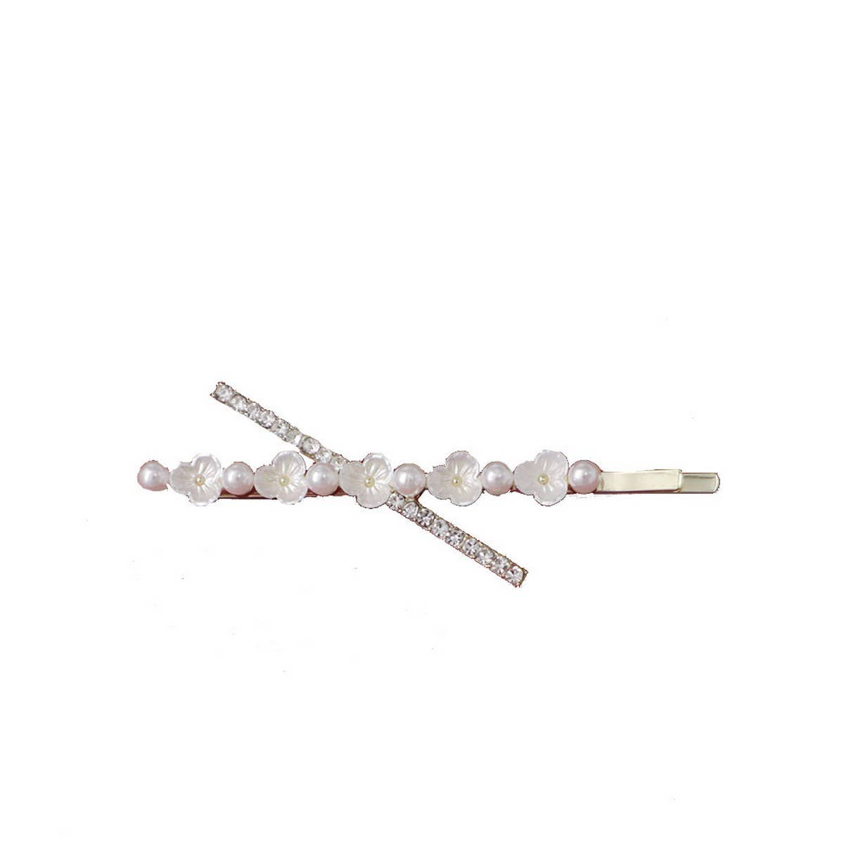 FLOWER PEARL BANGS CLIP ONE LINE CLIP CUTE HAIRPIN_CWAHA4756
