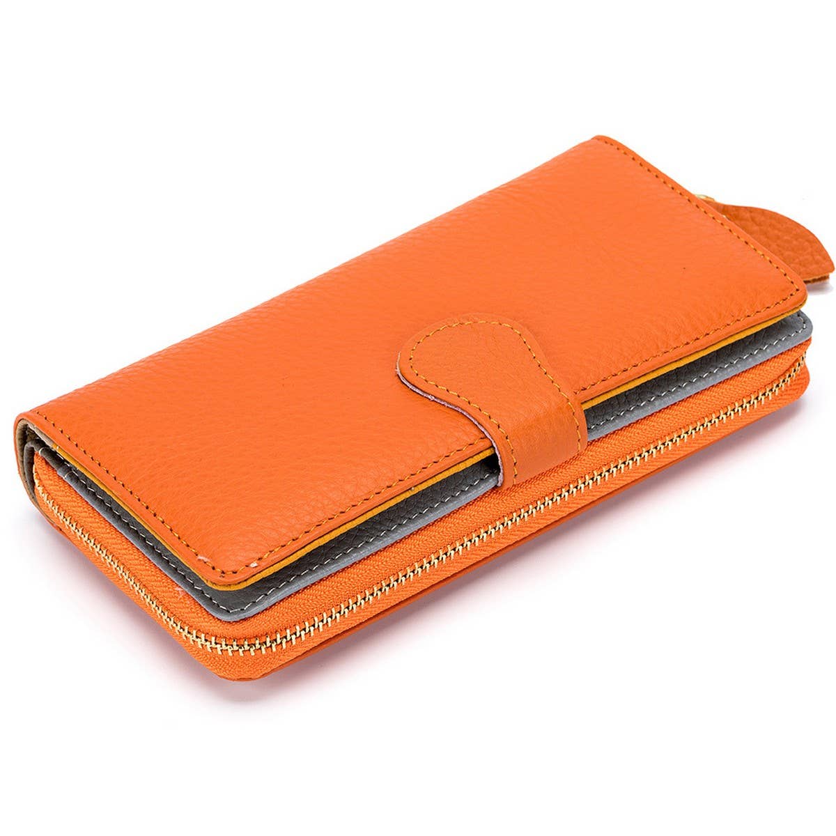GENUINE LEATHER LONG STYLISH LARGE CAPACITY WALLET_CWAB3783