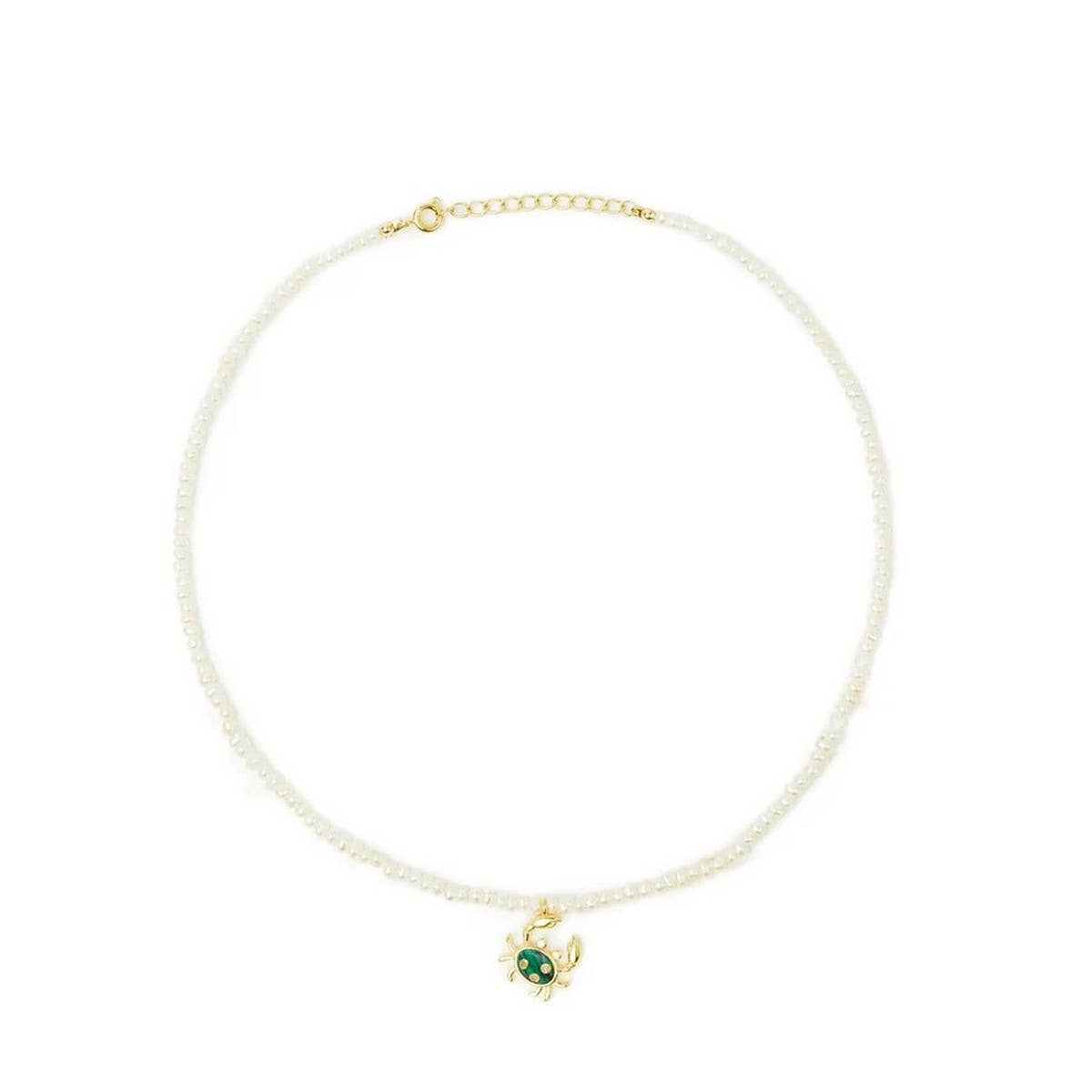 CACTUS PEARL BEADED CHOKER SWEET LUXE NECKLACE_CWAJE4613