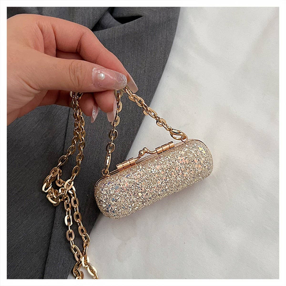 CHAIN CROSSBODY BAG CELEBRITY EVENING CLUTCH BAG_CWAB3256