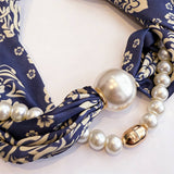 Pearl Magnetic Skinny Silk Neck Scarf_Cwasc03934