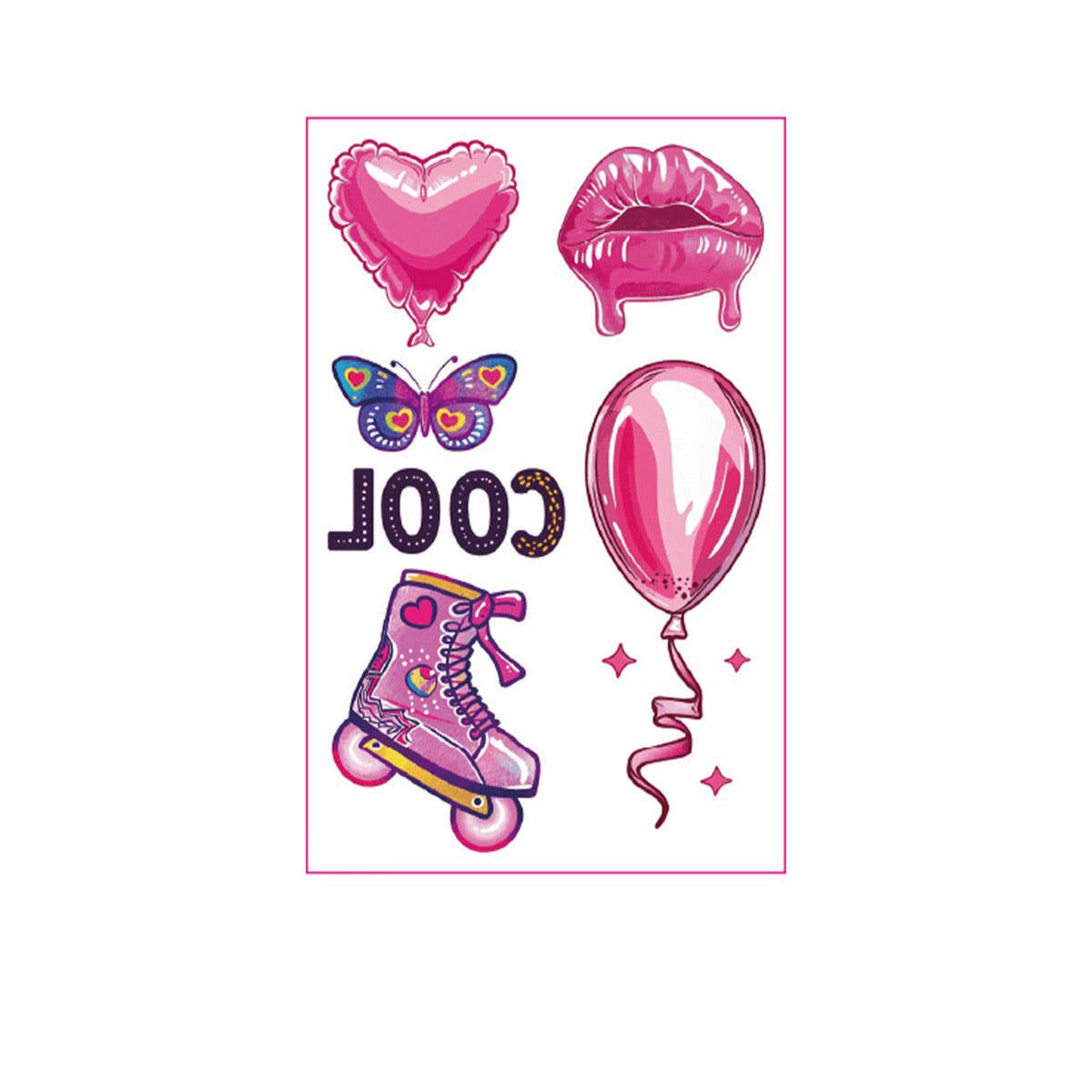 PINK COWGIRL TATTOOS CUTE BACHELORETTE STICKERS_CWMM8385
