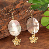 MINIMALIST NATURAL BLACK SHELL OVAL EARRINGS_CWMM4365