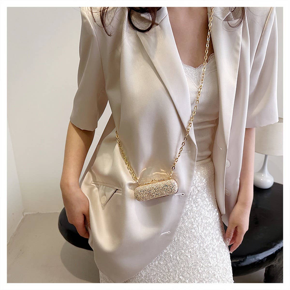 CHAIN CROSSBODY BAG CELEBRITY EVENING CLUTCH BAG_CWAB3256