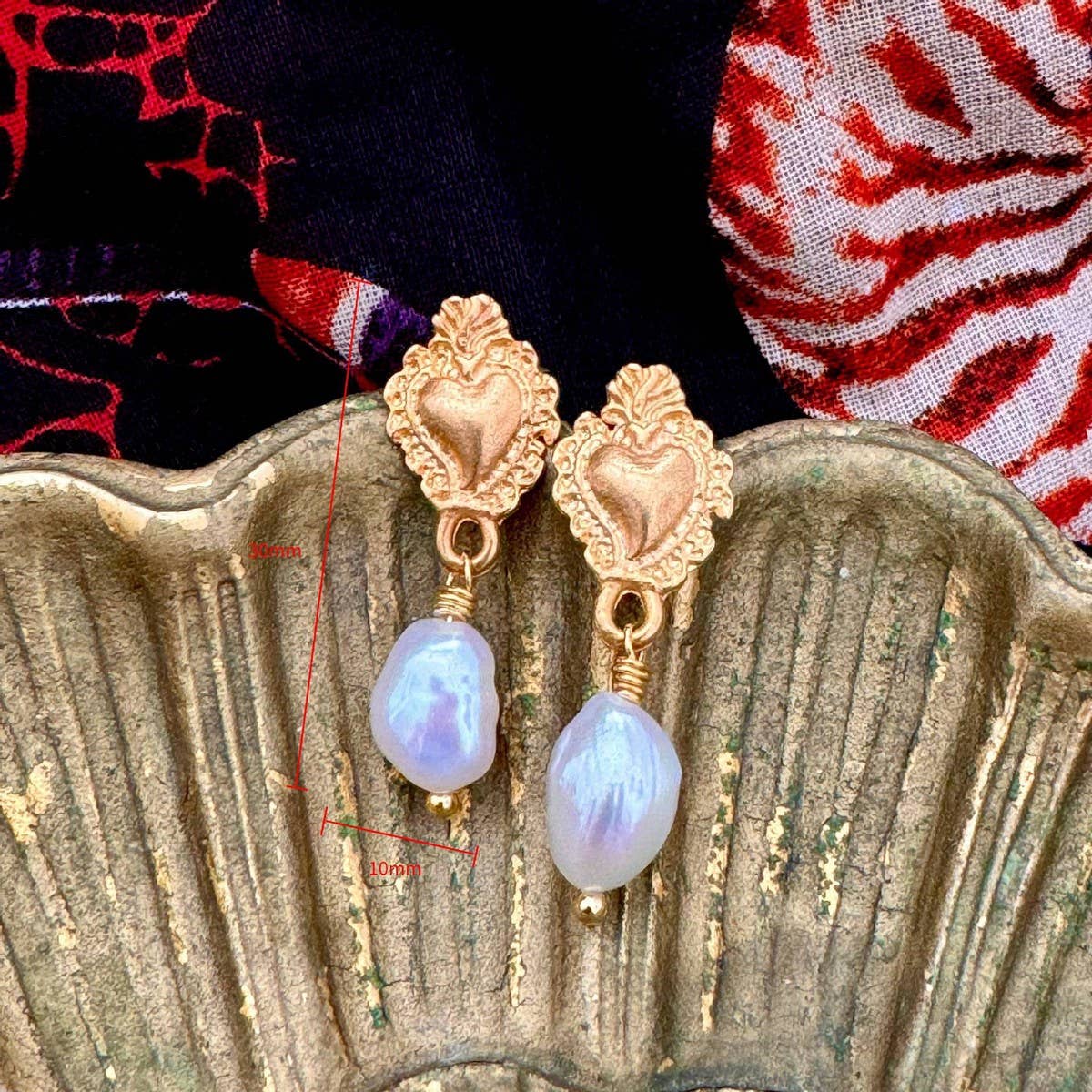 Trendy Designer Heart Stainless Earrings