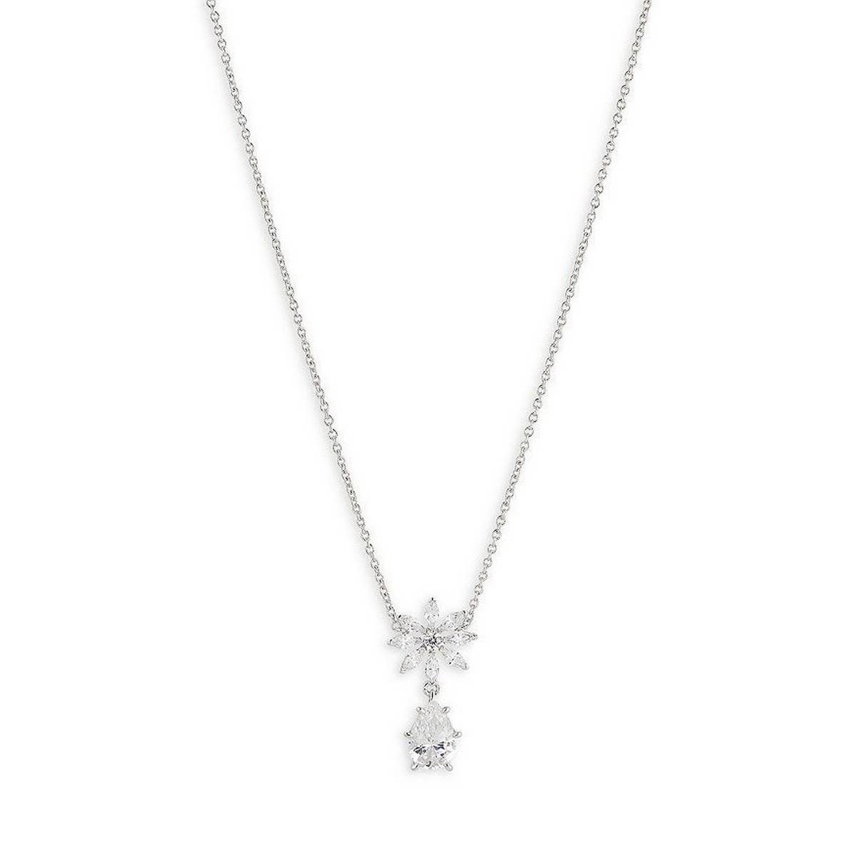 Zirconia Val Round Pendant Necklace_Cwmm5305