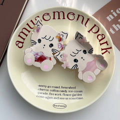 CUTE ACETATE CAT CLAW CLIP MEDIUM HAIR ACCESSORY_CWAHA5887