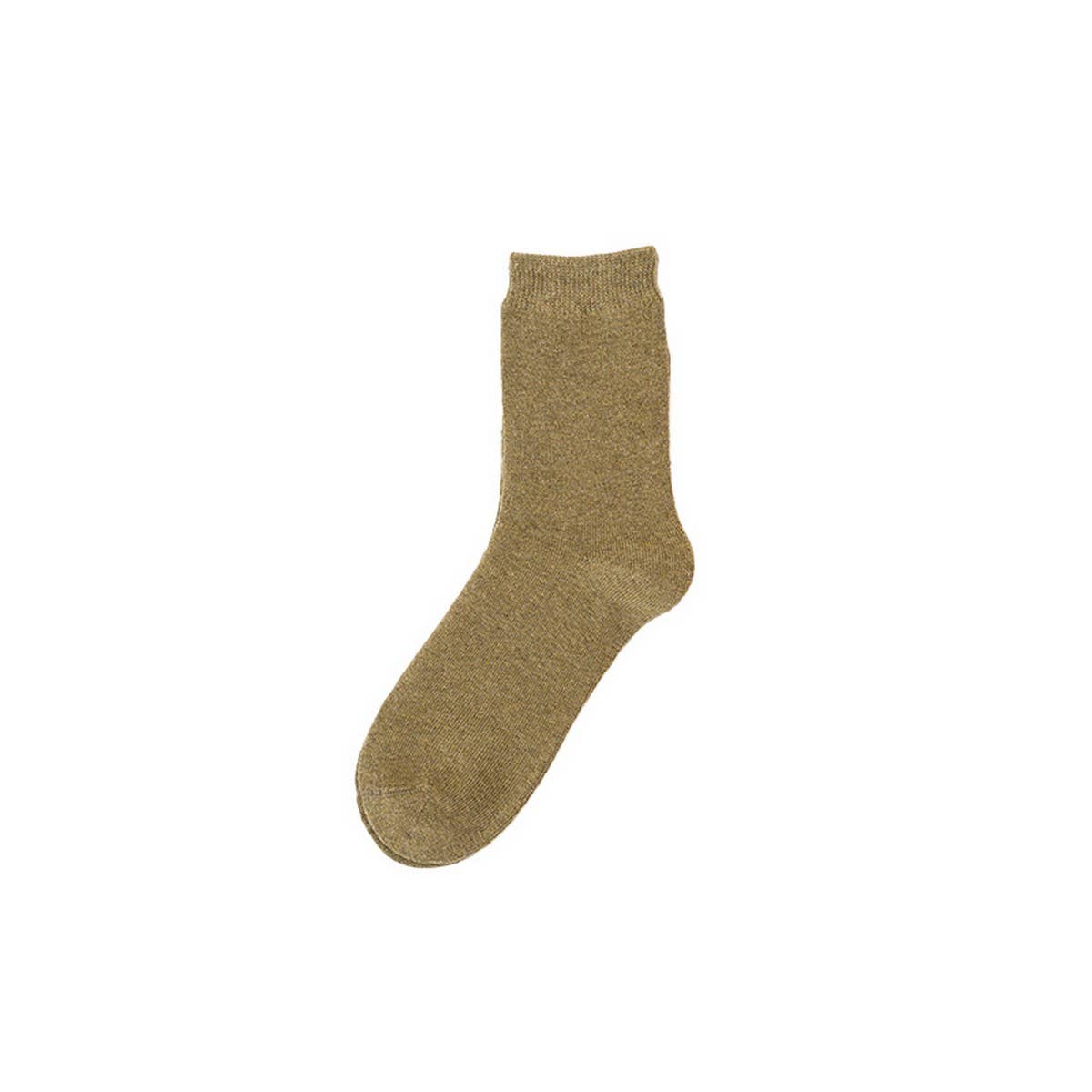 Thick Solid Wool Terry Crew Floor Socks_Cwms03363