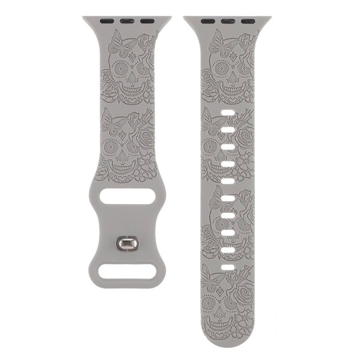 ENGRAVED CHECKERED SILICONE APPLE WATCH9 1 STRAP_CWASC1562