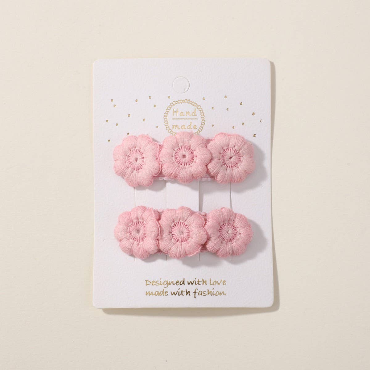 FIVE PETAL FLOWER HAIR CLIPS FOR KIDS HANDMADE_CWAHA6724