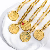 Vintage Creative Mythology Pendant Necklace_Cwmm3788