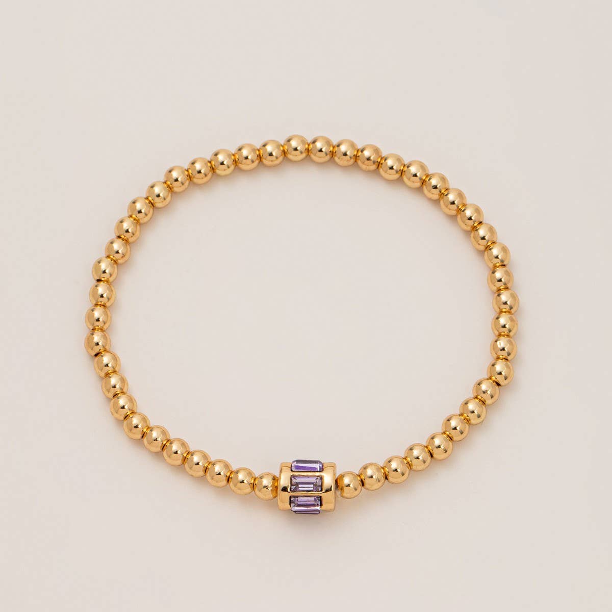 BEAD BIRTHSTONE BRACELET DECEMBER ZIRCON CHARM_CWMM6959