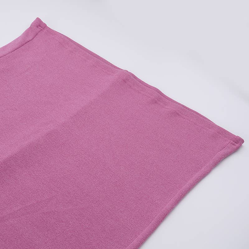 Stylish Elegance High-Neck Fit Long-Sleeved Dress