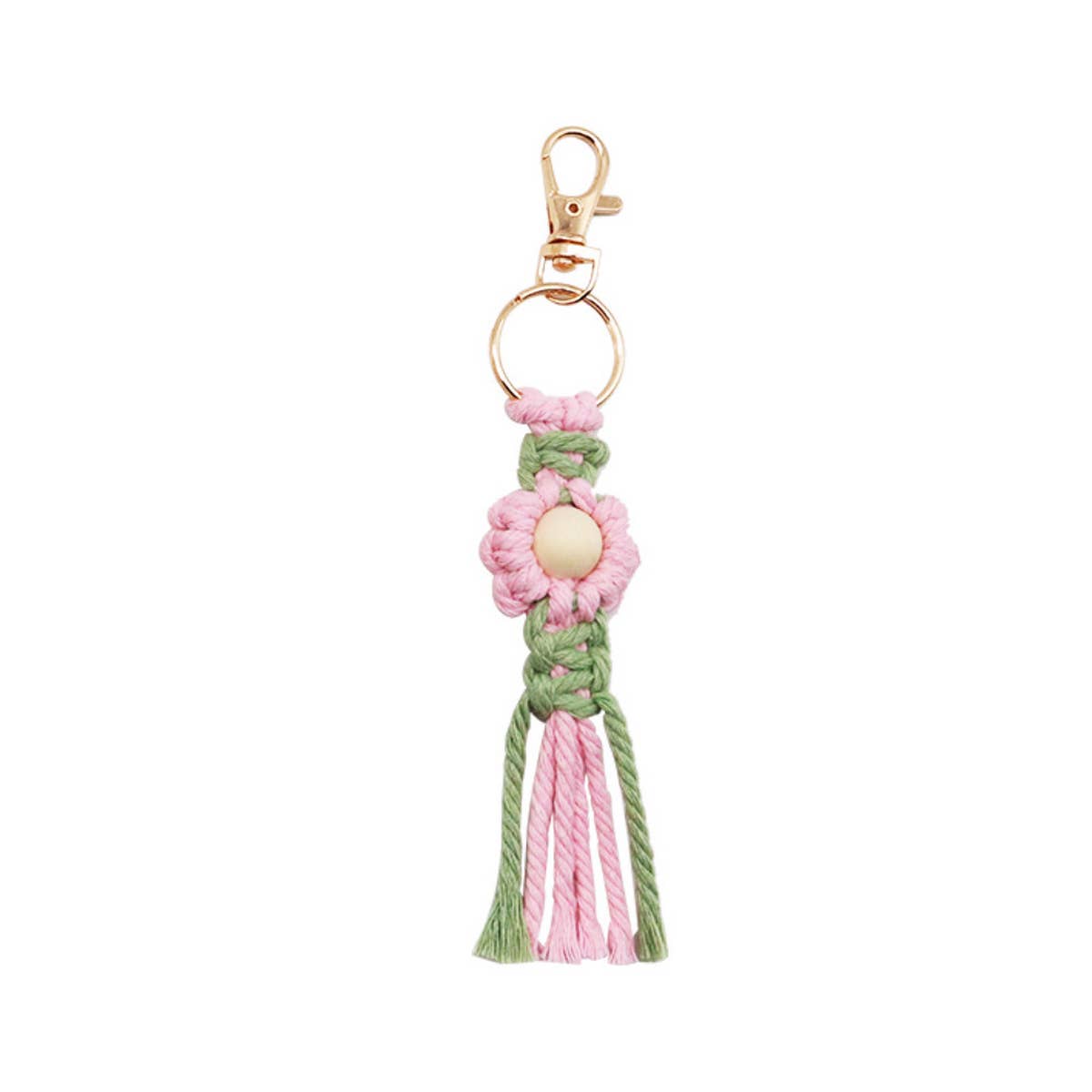 HAND WOVEN FLOWER KEYCHAIN_CWMM1563