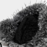 Korean Raccoon Fur Winter Trapper Hat For Women_Cwah04769