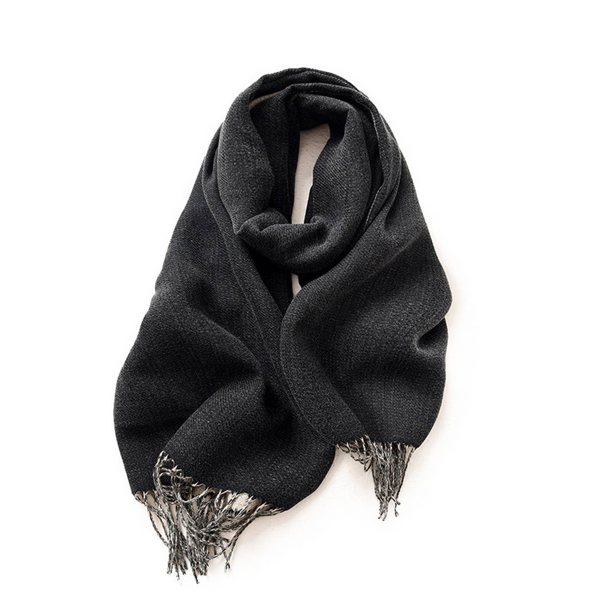 FASHION SCARF SOFT FAUX CASHMERE WITH TASSELS_CWASC0174