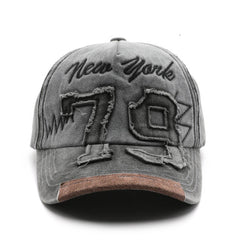 Vintage Washed Distressed Number Cap Outdoor Hat_Cwah1264