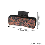 SUNFLOWER RETRO LETTERS WESTERN HAIR CLAW CLIPS_CWASC1623