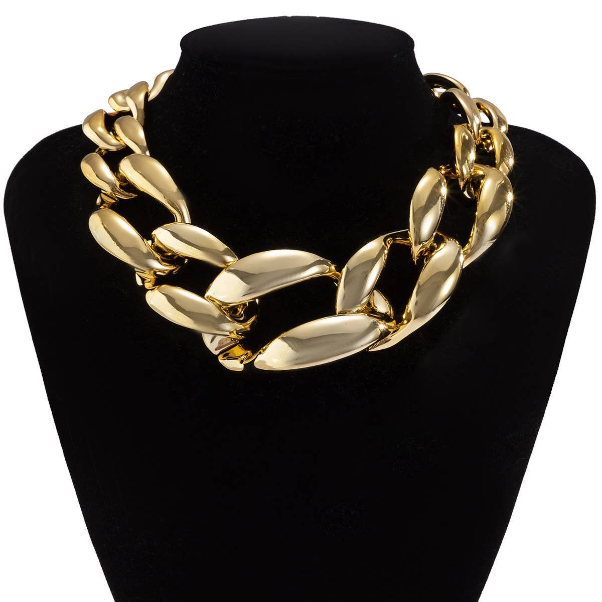 HIP HOP PUNK THICK CHAIN HOLLOW NECKLACE_CWAJE1164
