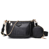 CROCODILE PATTERN ZERO WALLET SHOULDER BAG_CWAB1392