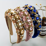 NEW GLASS DIAMOND HIGH HEAD SPONGE HEADBAND_CWAHA2121