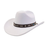 MEN WOMEN WOOL COWBOY FEDORA HAT ETHNIC STYLE_CWAH04498