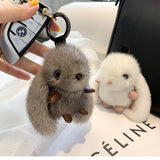 CUTE LONG EARED BUNNY BAG PENDANT KEYCHAIN_CWMM2485