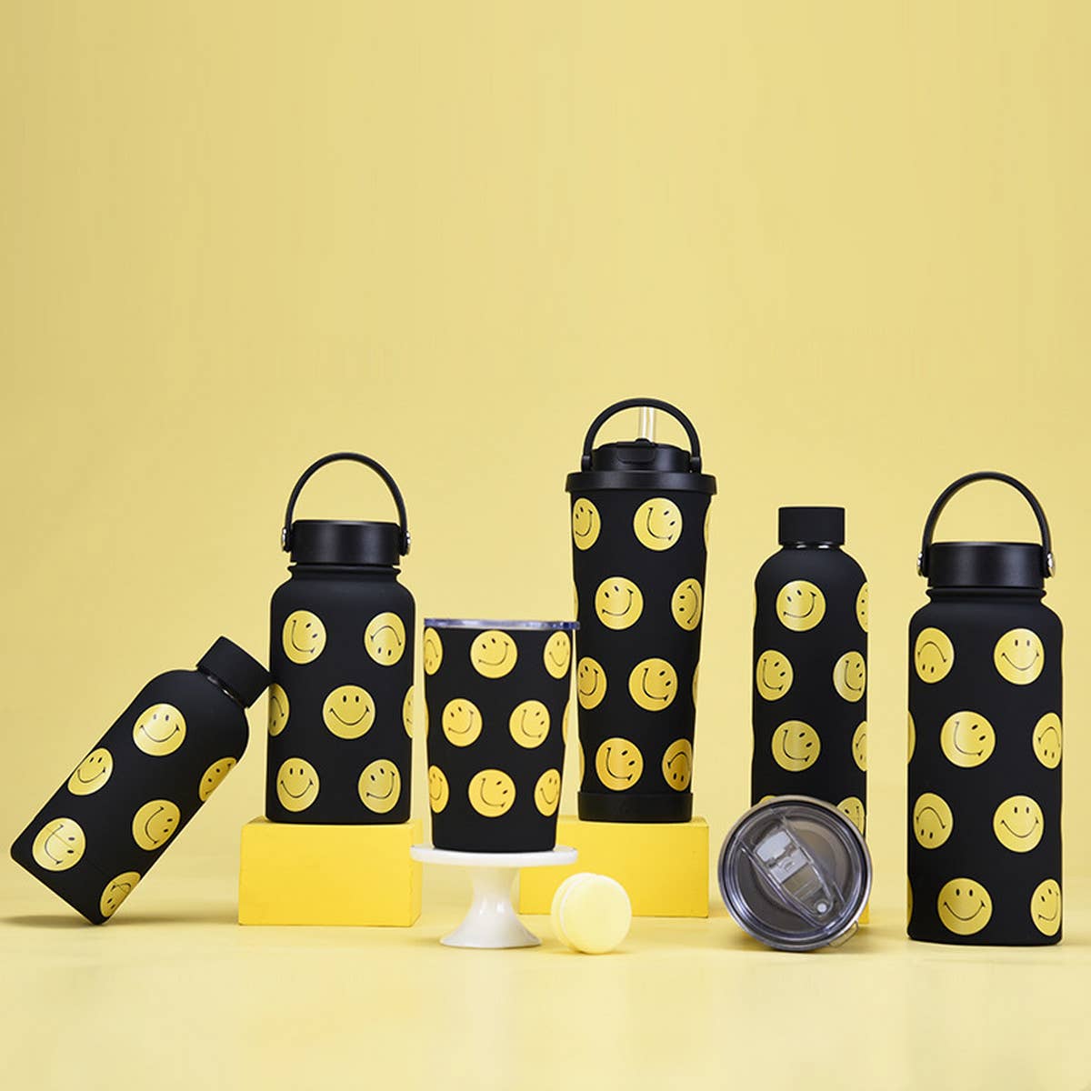 NEW SMILING FACE STAINLESS STEEL THERMOS CUP_CWMM0981