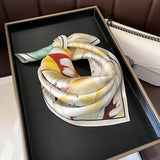 100% SILK CAMELLIA PRINT TWILL SCARF FOR WOMEN_CWASC0539