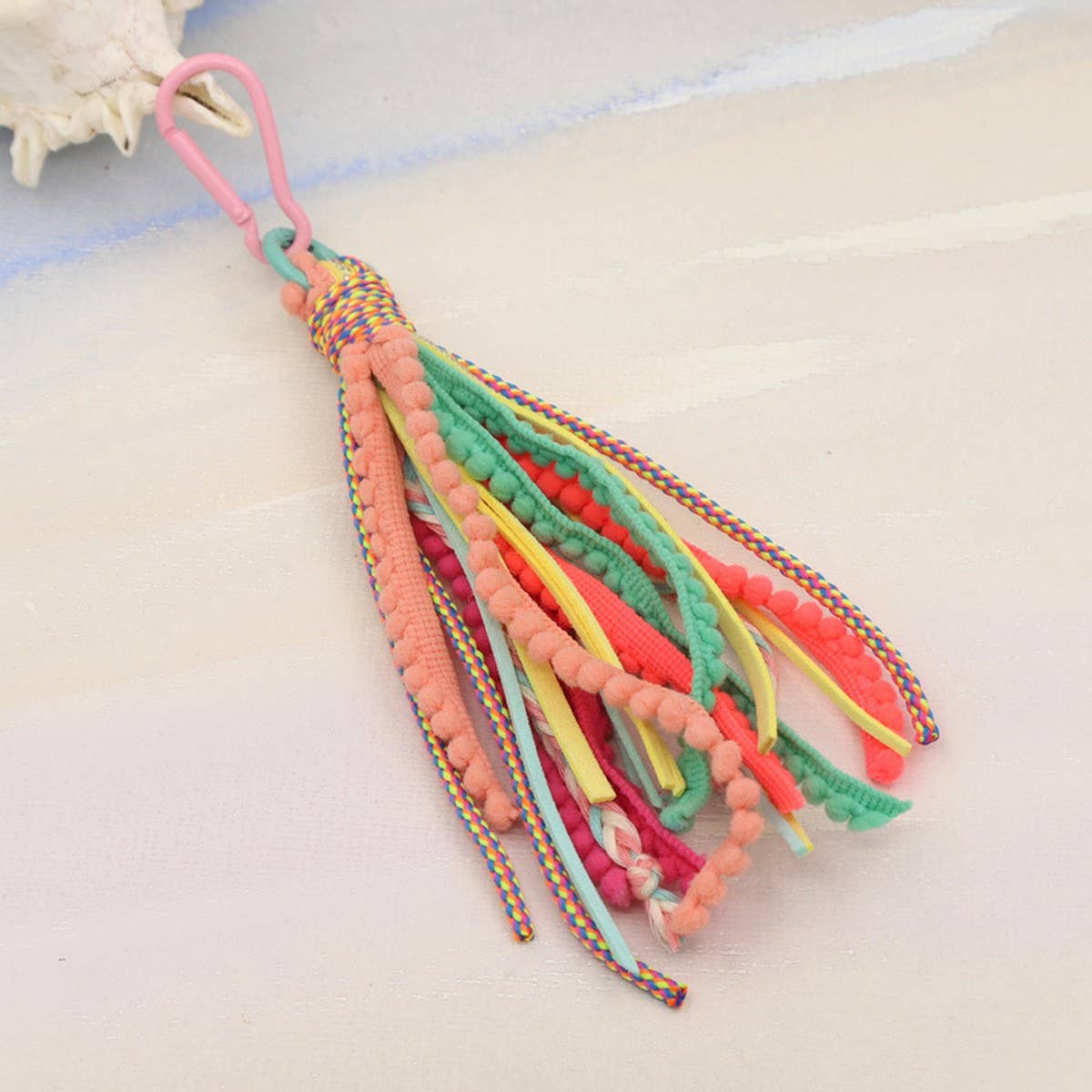 SOLID COLOR VELVET TASSEL KEYCHAIN BAG PENDANT_CWMM3555