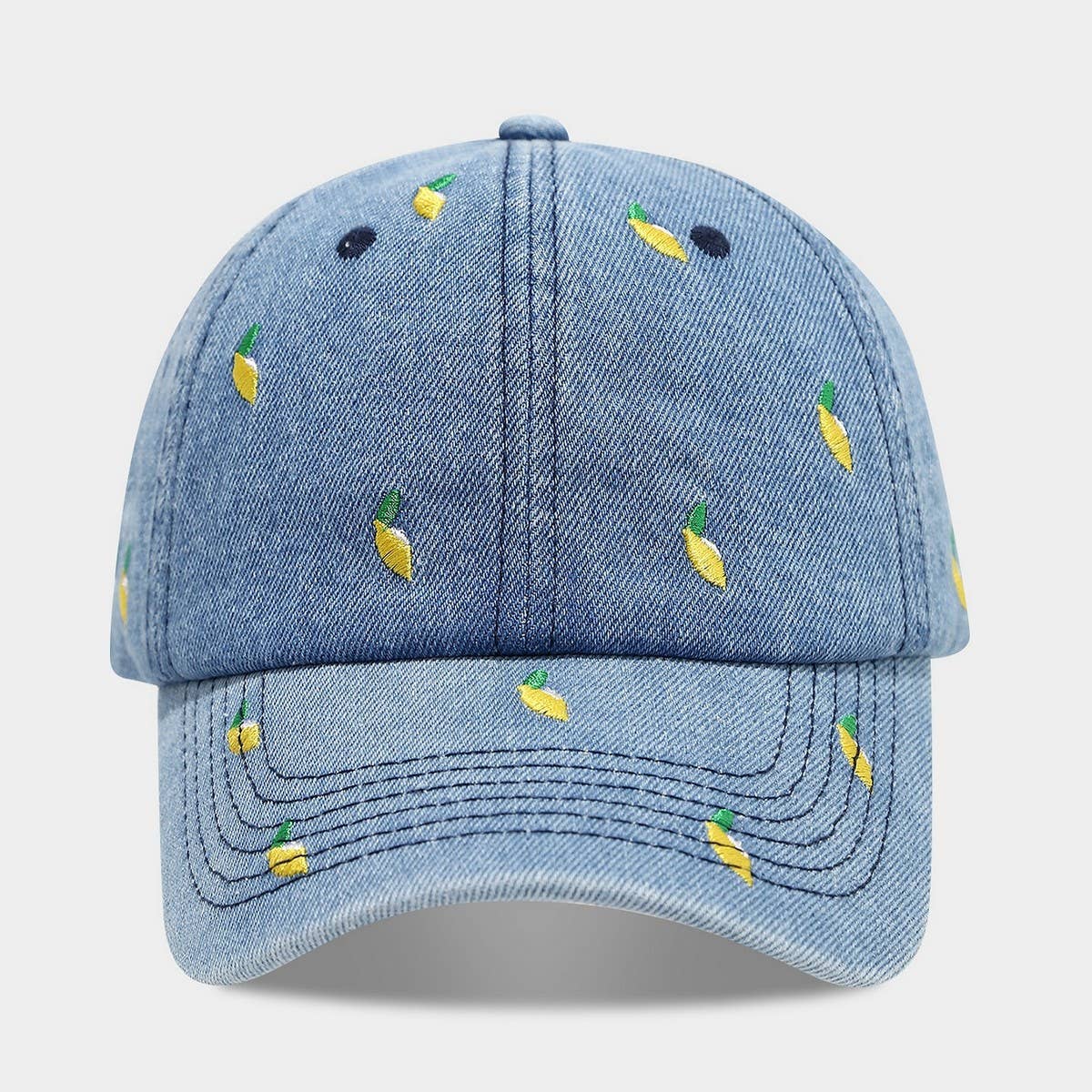 Denim Mango Embroidered Baseball Cap Unisex_Cwah04664