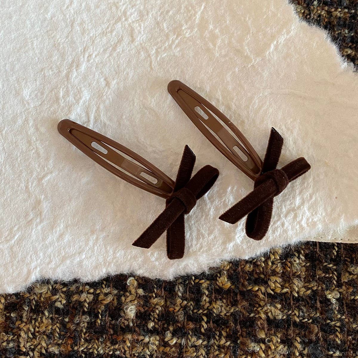 Velvet Bow Hair Clip Sweet Bb Bangs Hairpin_Cwaha08015