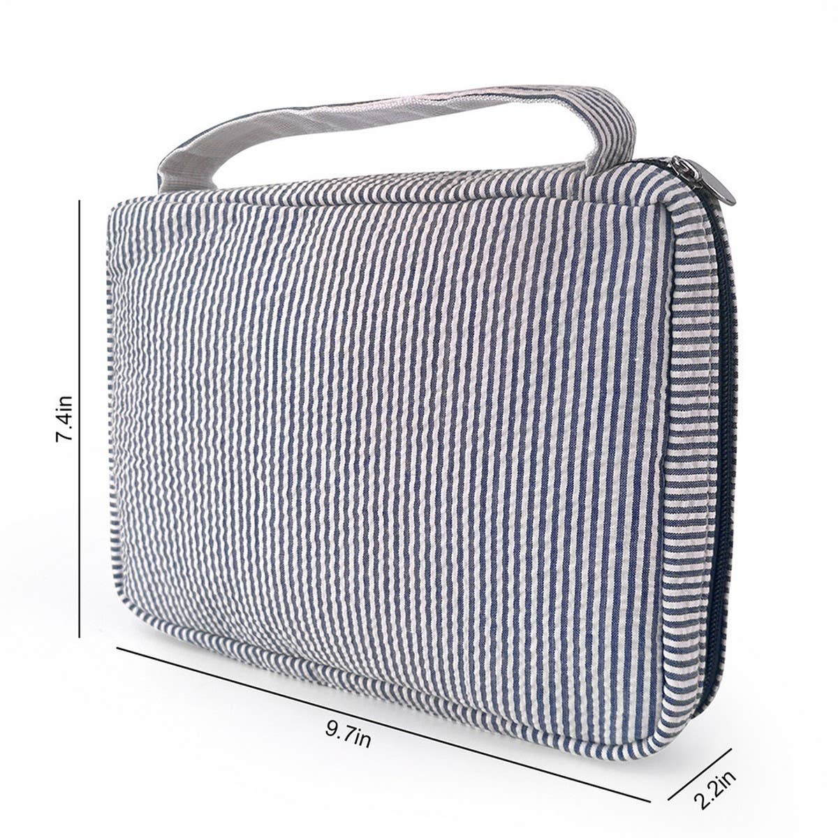 Striped Seersucker Portable Storage Bag_Cwab1412