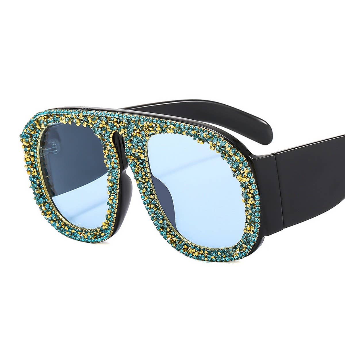 LUXURY DIAMOND STUDDED LARGE FRAME SUNGLASSES_CWASG0868