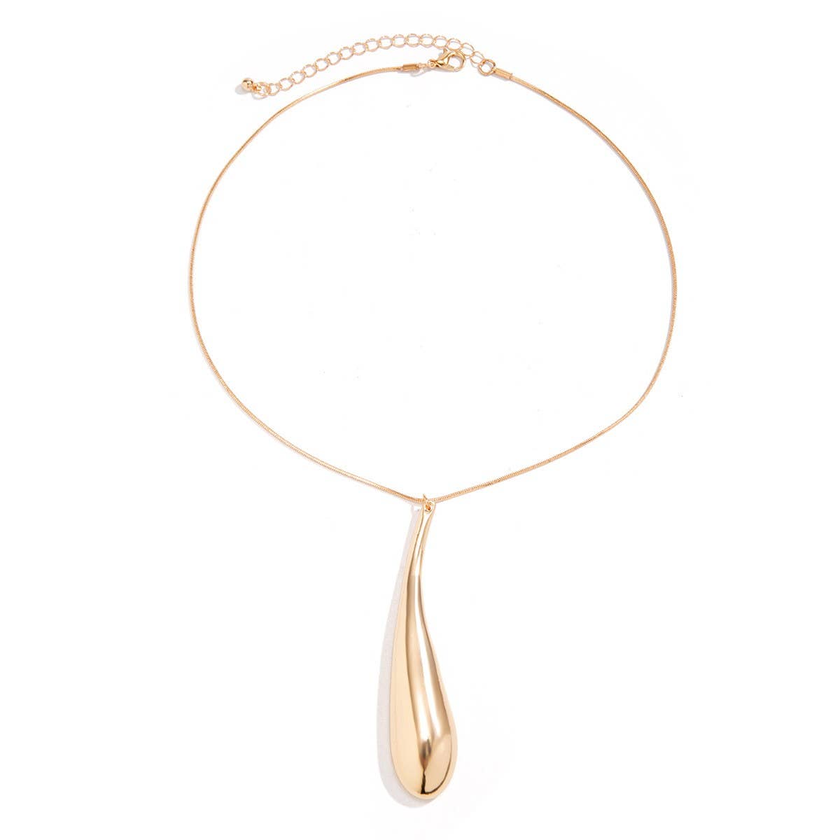 Water Drop Big Pendant Punk Style Necklace