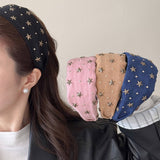 Studded Star Wide Headband Retro Cool_Cwaha08203