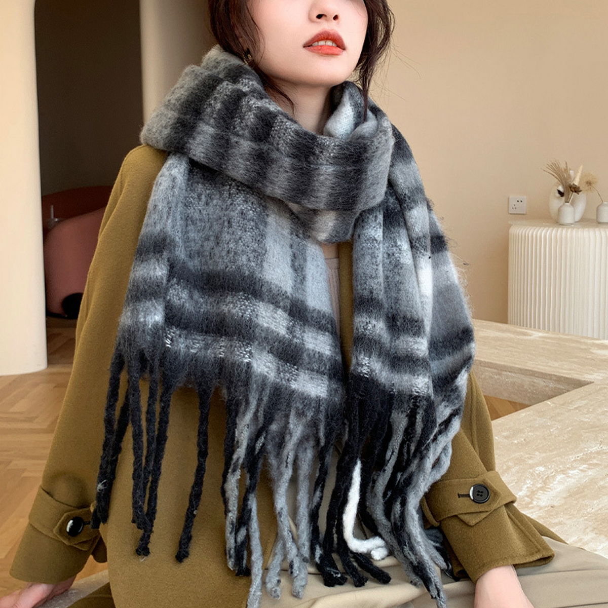 PLUSH AC SCARF THICK SOFT WINTER WRAP_CWASC2701