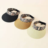 STRAW PYTHON PATTERN COLORBLOCK VISOR_CWAH1431