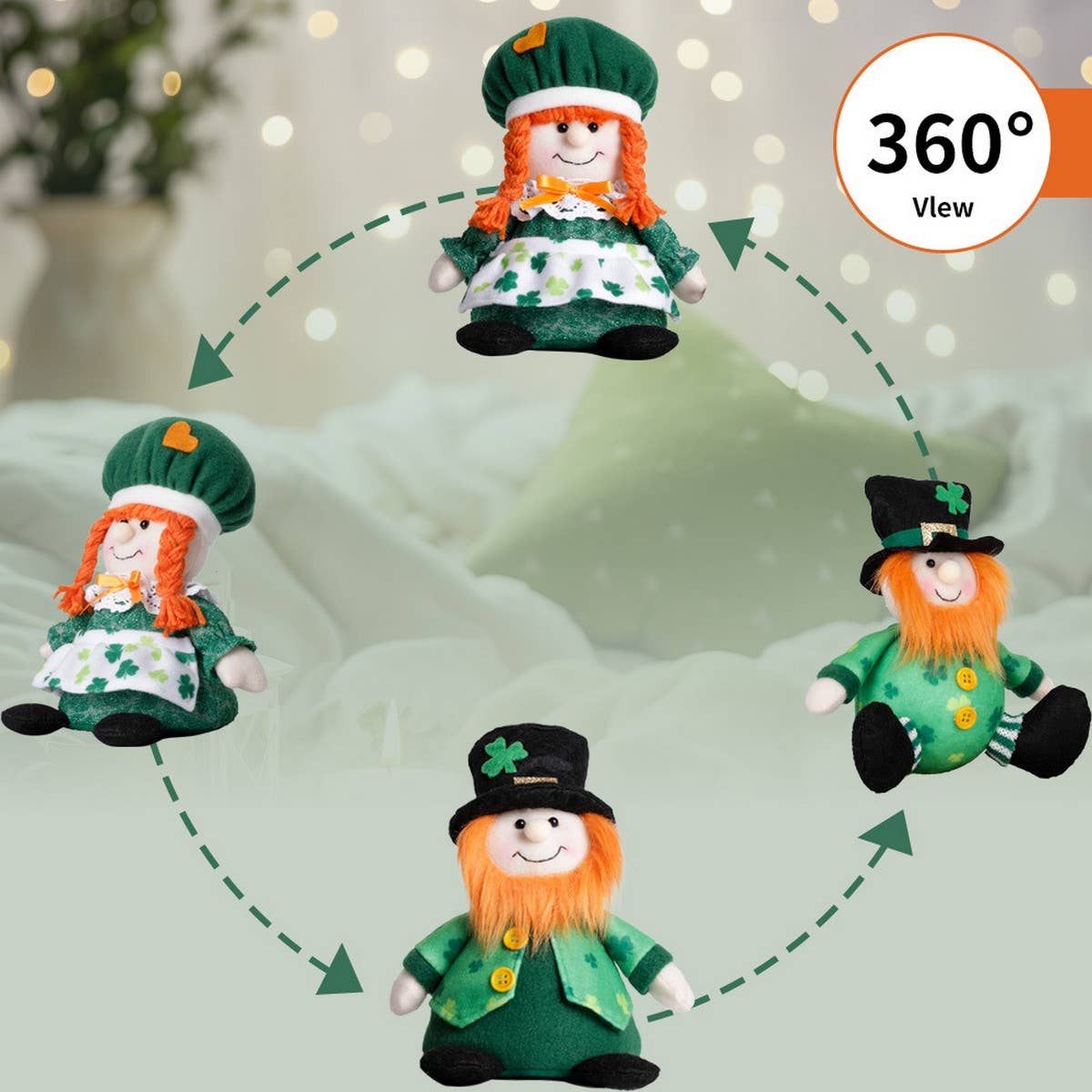 ST PATRICKS DAY PARTY APRON SUIT RUDOLPH DOLL_CWMM3448