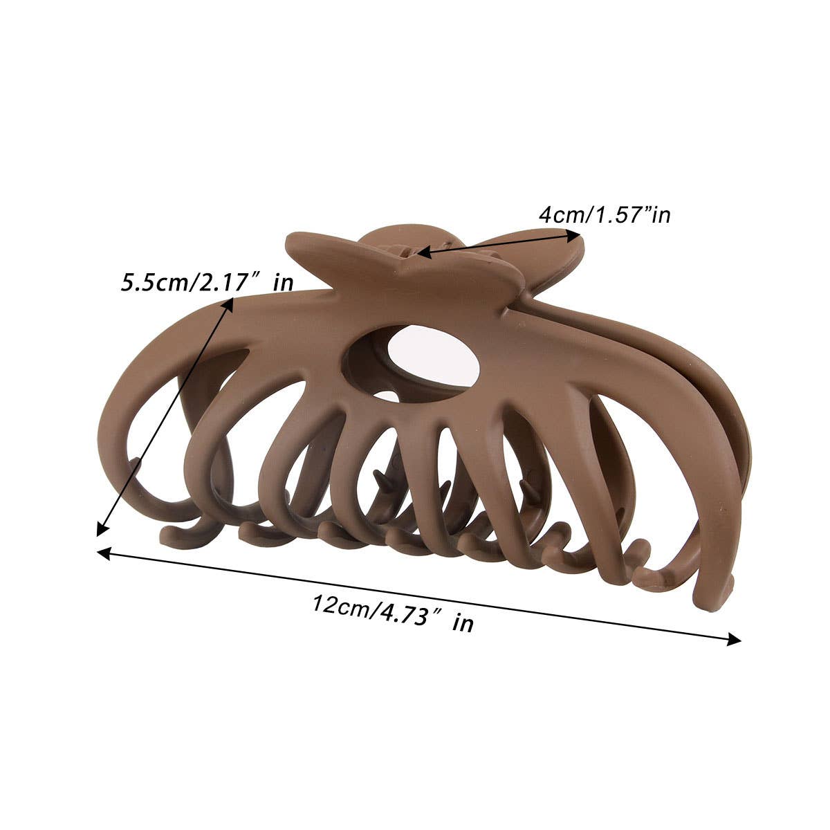 12CMPLASTIC HAIR CLIP CLASSIC HIGH BUN SHARK CLIP_CWAHA0096