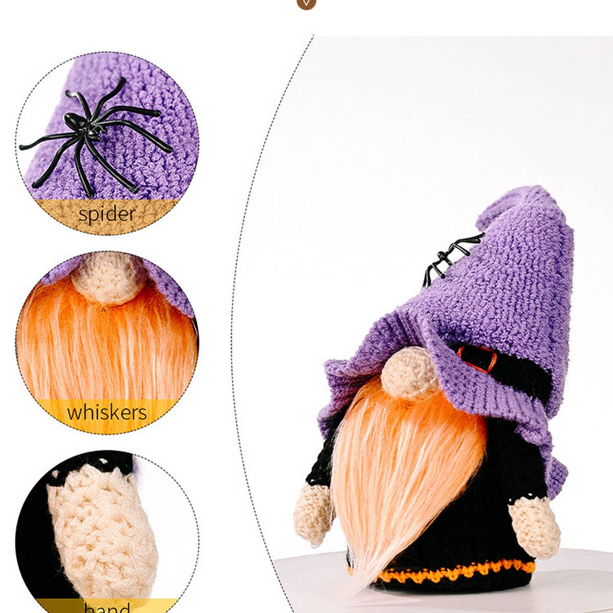 HALLOWEEN KNITTED RUDOLPH DOLL ORNAMENTS_CWMM1776