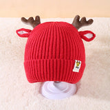 CHRISTMAS DEER LABEL CHILDRENS KNITTED HAT_CWAH1752