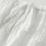 IRREGULAR LACE A LINE MIDI CAKE SKIRT_CWBMS0338