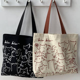 CANVAS TOTE BAGS WITH ADORABLE ANIMAL PRINT_CWAB2046